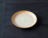 Kyoto Kiyomizu-Yaki Potter "陶仙窯 / To-sen-gama" made Gold glazing rimmed Plate / Pink JAC-OKY-407-11