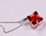 『2025 Christmas SALE』511-CSP-02 Shimadzu Satsuma Kiriko Cut Crystal Glass "Pendant – Cubic A, Flower / Gold-Red" JAC-STK-502-02