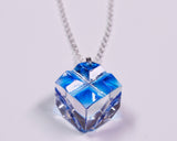 『2025 Christmas SALE』511-CSP-03 Shimadzu Satsuma Kiriko Cut Crystal Glass "Pendant – Cubic A, Cross / Blue" JAC-STK-502-03