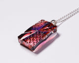 『2025 Christmas SALE』511-CSP-06 Shimadzu Satsuma Kiriko Cut Crystal Glass "Two-Tone Pendant “Hikari-e” (L) / Ruri–Kinaka" JAC-STK-502-06