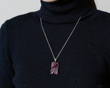 『2025 Christmas SALE』511-CSP-06 Shimadzu Satsuma Kiriko Cut Crystal Glass "Two-Tone Pendant “Hikari-e” (L) / Ruri–Kinaka" JAC-STK-502-06