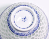 Tanshin Kiln made "Suisho-bori Hand-painted Seigaiha pattern Teapot and Five Tea Cups Set" JAC-TSG-503-01