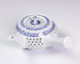 Tanshin Kiln made "Suisho-bori Hand-painted Seigaiha pattern Teapot and Five Tea Cups Set" JAC-TSG-503-01