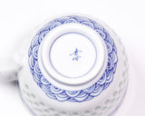 Tanshin Kiln made "Suisho-bori Hand-painted Seigaiha pattern Set of Two Cups and Saucers" JAC-TSG-503-04