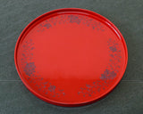 Wajima Lacquerware Round Tray “Housouge Red” (8-Sun) JAC-WOF-510-04
