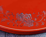 Wajima Lacquerware Round Tray “Housouge Red” (8-Sun) JAC-WOF-510-04