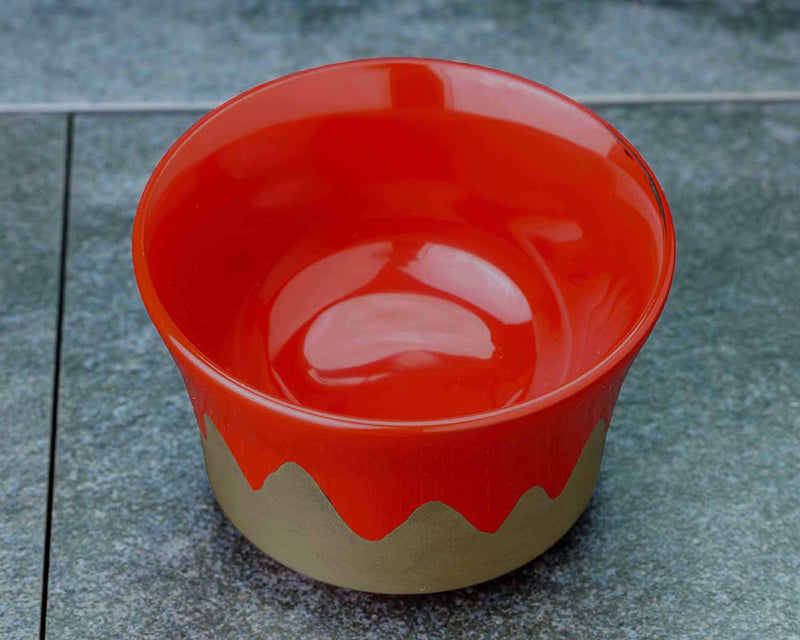 Wajima Lacquerware Mount-Fuji Makie Sake Cup (Red Silver) JAC-WOF-510-05