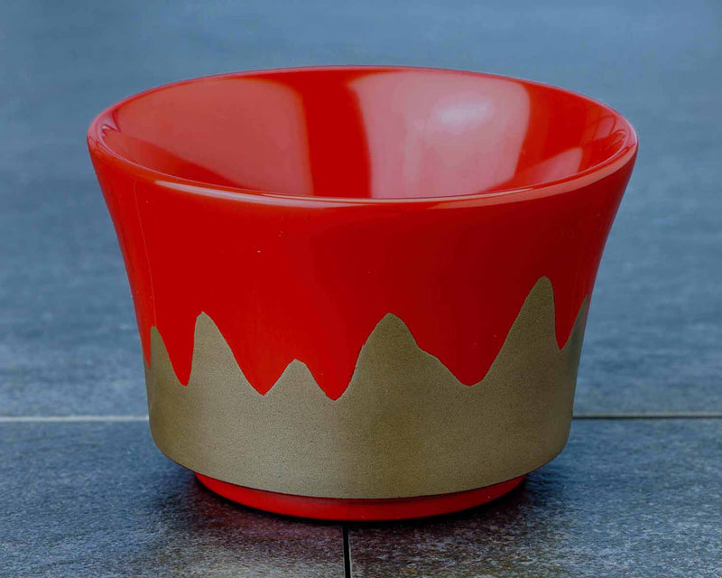 Wajima Lacquerware Mount-Fuji Makie Sake Cup (Red Silver) JAC-WOF-510-05