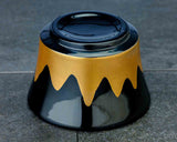 Wajima Lacquerware Mount-Fuji Makie Sake Cup (Black Gold) JAC-WOF-510-06