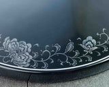 Wajima Lacquerware Round Tray “Housouge Black” (8-Sun) JAC-WOF-510-03