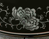 Wajima Lacquerware Round Tray “Housouge Black” (8-Sun) JAC-WOF-510-03