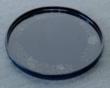 Wajima Lacquerware Round Tray “Housouge Black” (8-Sun) JAC-WOF-510-03