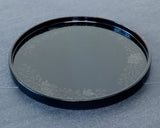Wajima Lacquerware Round Tray “Housouge Black” (8-Sun) JAC-WOF-510-03