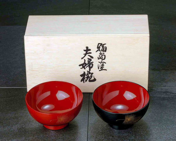 輪島塗 夫婦碗 飛花 JAC-WOF-510-12