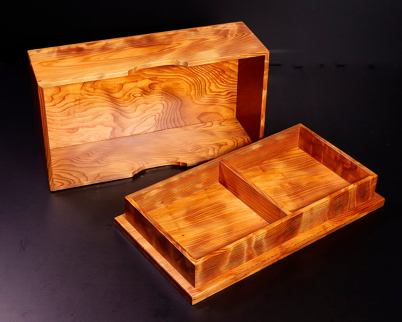 世界の銘木屋久杉小物入れ箱 高級 屋久杉 碁笥箱（Lサイズ）小杢入り JAC-YBK-508-GKB-03 – kurokigoishiten