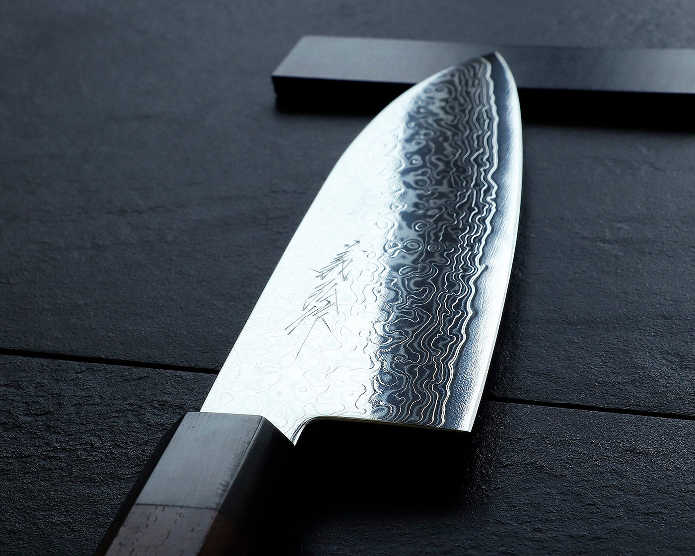 郷右馬允義弘 銀三 六寸 18cm むきもの包丁 山脇刃物製作所 堺包丁「郷右馬允義弘」和式銀三ダマスカス鋼 三徳包丁