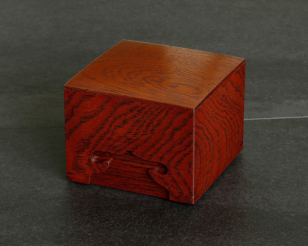 松浦作 欅製 駒箱 天ムクリ 拭き漆仕上げ KMB-KYFK-510-001