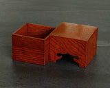 Mr.Seiji Matsuura made Keyaki [Zelkova] Shogi pieces Box Fuki-urushi lacquer finish KMB-KYFK-510-001