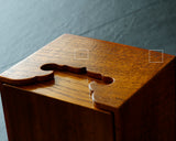 605-SPF-SPB14 Mr.Seiji Matsuura made Shima Kuwa [Island mulberry] Shogi pieces Box Fuki-urushi lacquer finish KMB-SKFK-604-001