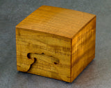 605-SPF-SPB16 Mr.Seiji Matsuura made Shima Kuwa [Island mulberry] Shogi pieces Box with figured wood grain Fuki-urushi lacquer finish KMB-SKFK-604-003