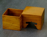 605-SPF-SPB16 Mr.Seiji Matsuura made Shima Kuwa [Island mulberry] Shogi pieces Box with figured wood grain Fuki-urushi lacquer finish KMB-SKFK-604-003