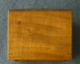 605-SPF-SPB16 Mr.Seiji Matsuura made Shima Kuwa [Island mulberry] Shogi pieces Box with figured wood grain Fuki-urushi lacquer finish KMB-SKFK-604-003