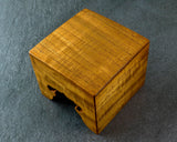 605-SPF-SPB16 Mr.Seiji Matsuura made Shima Kuwa [Island mulberry] Shogi pieces Box with figured wood grain Fuki-urushi lacquer finish KMB-SKFK-604-003