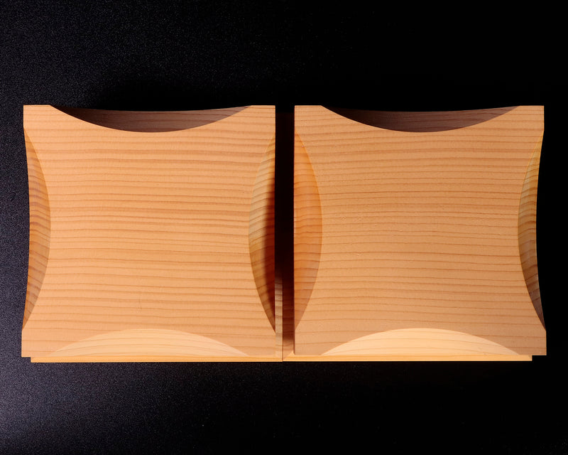 Shogi Pieces stand for 2.5-Sun (7.5cm-thick) Table Shogi Board , Hyuga Kaya made Decorative carving KMD-HK-306-01