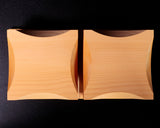 Shogi Pieces stand for 2.5-Sun (7.5cm-thick) Table Shogi Board , Hyuga Kaya made Decorative carving KMD-HK-306-02