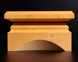 日向榧製 駒台 卓上2.5寸盤用 飾り彫 1対 KMD-HK-306-03