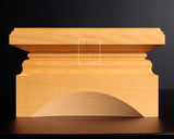 Shogi Pieces stand for 2.5-Sun (7.5cm-thick) Table Shogi Board , Hyuga Kaya made Decorative carving KMD-HK-306-05