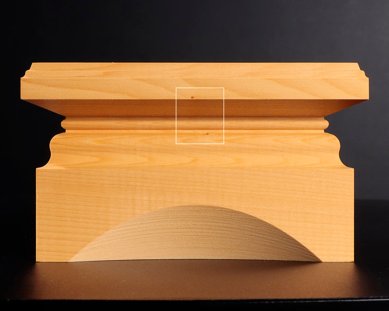 Shogi Pieces stand for 2.5-Sun (7.5cm-thick) Table Shogi Board , Hyuga Kaya made Decorative carving KMD-HK-306-05