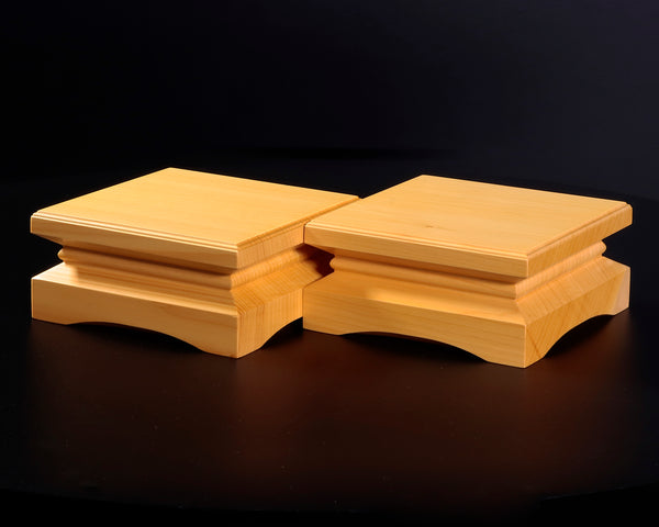 Shogi Pieces stand for 2-Sun (6cm-thick) Table Shogi Board , Hyuga Kaya made Decorative carving KMD-HKTH-211-07