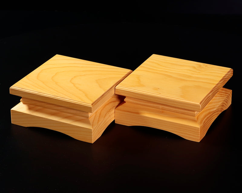 Piece stand for 2-Sun (6cm-thick) Table Shogi Board , Hyuga Kaya made Decorative carving KMD-HKTH-211-03