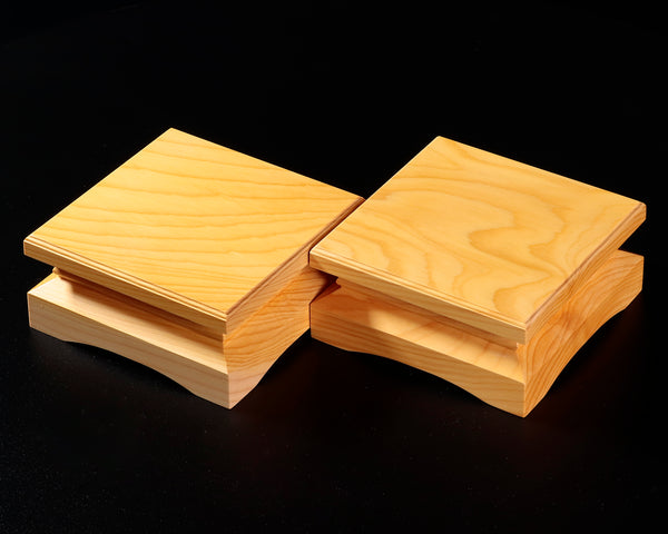 Shogi Pieces stand for 2-Sun (6cm-thick) Table Shogi Board , Hyuga Kaya made Decorative carving KMD-HKTH-211-04