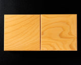 日向榧製 駒台 卓上2寸盤用 飾り彫 1対 KMD-HKTH-211-04
