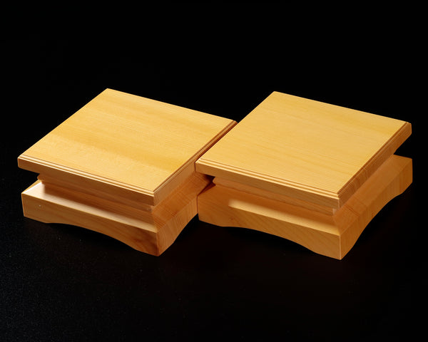 Shogi Pieces stand for 2-Sun (6cm-thick) Table Shogi Board , Hyuga Kaya made Decorative carving KMD-HKTH-211-05