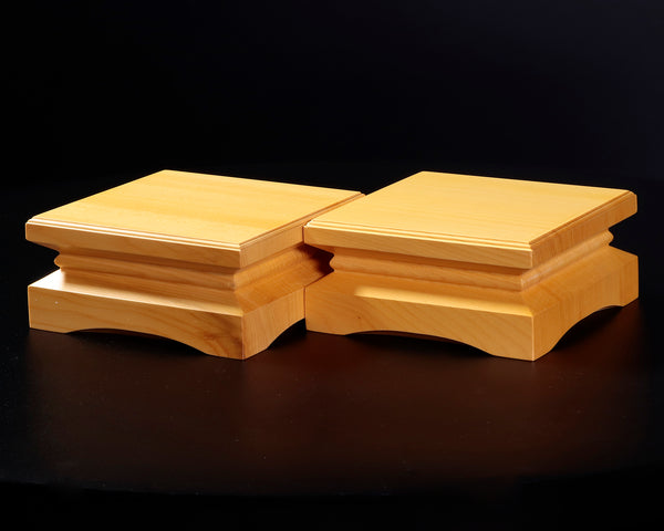 Shogi Pieces stand for 2-Sun (6cm-thick) Table Shogi Board , Hyuga Kaya made Decorative carving KMD-HKTH-211-05