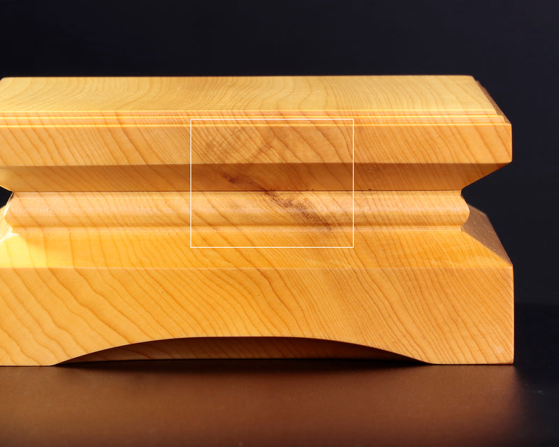 Shogi Pieces stand for 2-Sun (6cm-thick) Table Shogi Board , Hyuga Kaya made Decorative carving KMD-HKTH-211-06