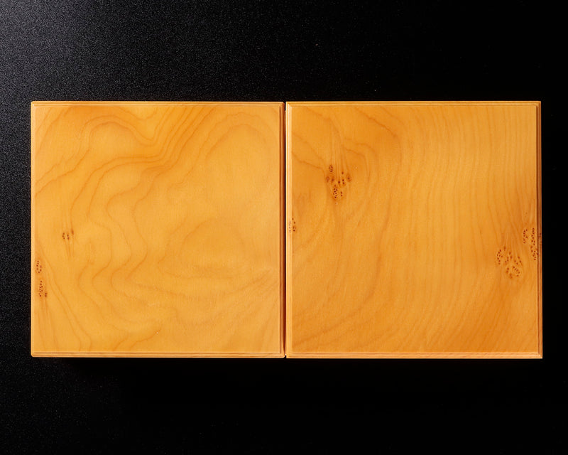 Piece stand for 2-Sun (6cm-thick) Table Shogi Board , Hyuga Kaya made Decorative carving KMD-HKTH-211-09