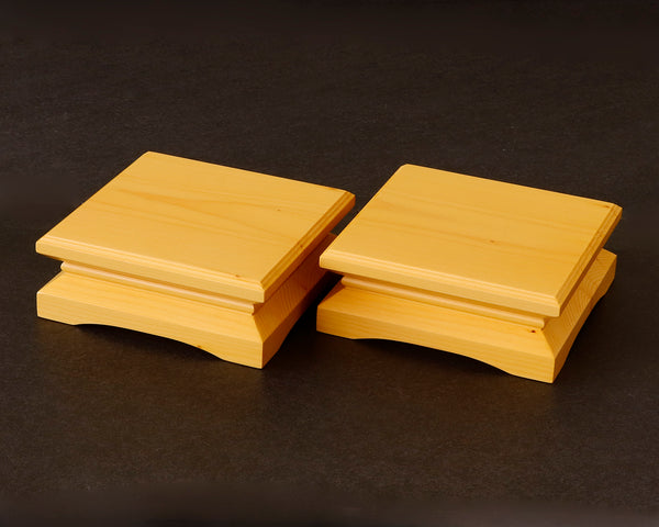 Hyuga kaya made Decorative carving Shogi pieces stand (1Pair) for 1.6 - 1.8 Sun (about 48 - 55 mm) Shogi board KMD-HKTH-407-03