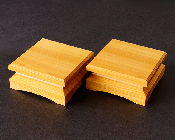 Hyuga kaya made Decorative carving Shogi pieces stand (1Pair) for 1.7 - 2.0-Sun (about 53 - 60 mm) Shogi board KMD-HKTH-407-05