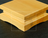 日向榧製 駒台 卓上1.7～2.0寸盤用 飾り彫 1対 KMD-HKTK-604-05