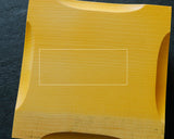 610-SPF-KD06 日向榧製 駒台 卓上3.0～3.3寸盤用 飾り彫 1対 KMD-HKTK-610-06