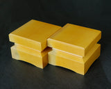 610-SPF-KD07 日向榧製 駒台 卓上3.0～3.3寸盤用 飾り彫 1対 KMD-HKTK-610-07