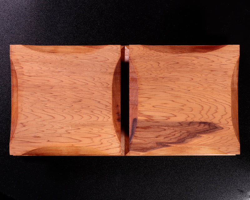Shogi Pieces stand for 2.0-Sun (60mm-thick) Table Shogi Board , Yaku sugi made Decorative carving KMD-YS-307-01