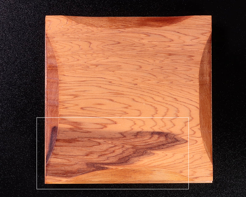 屋久杉製 駒台 卓上2.0寸盤用 飾り彫 1対 KMD-YS-307-01