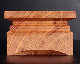 屋久杉製 駒台 卓上2.7～3.0寸盤用 飾り彫 1対 KMD-YS-307-02