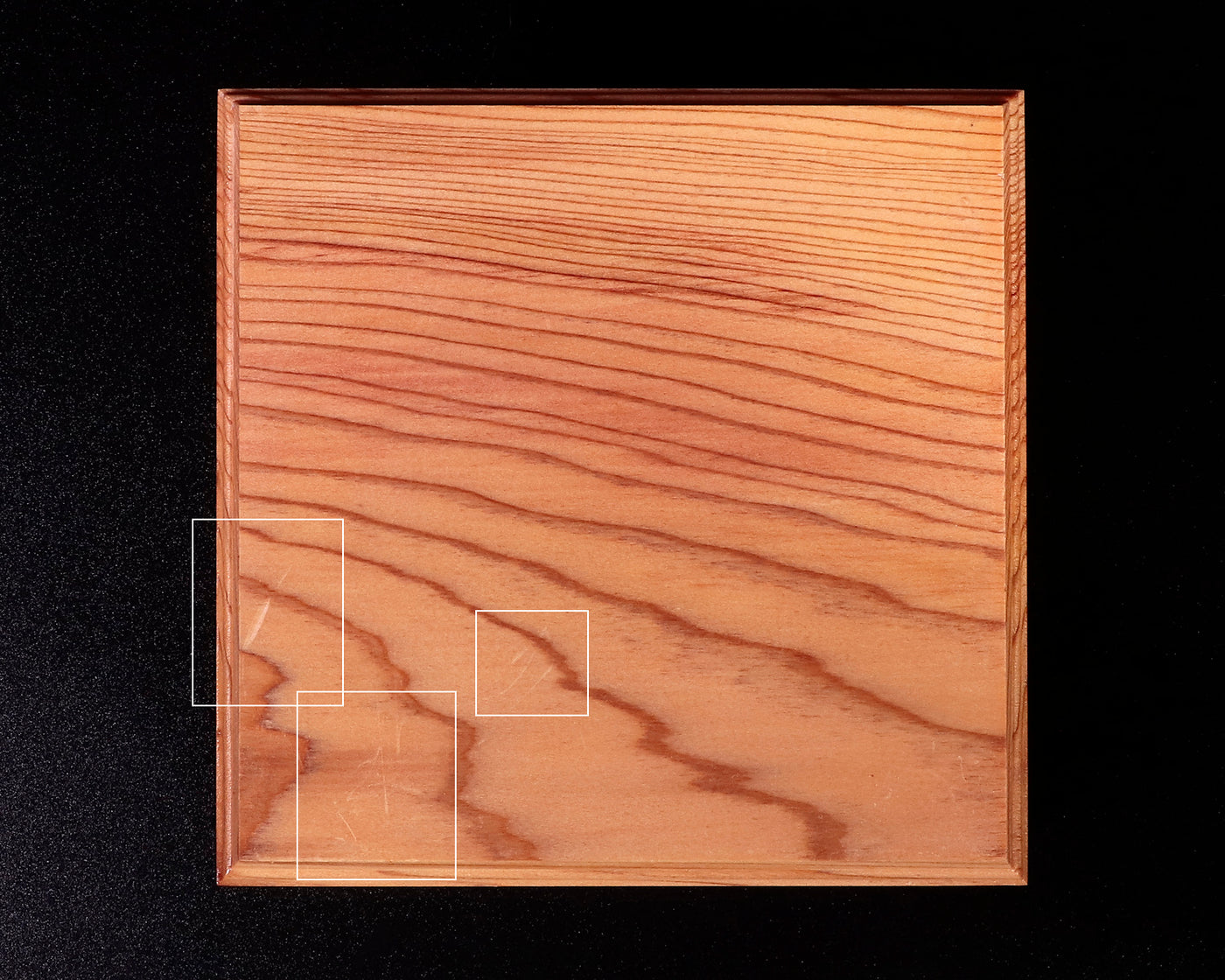 屋久杉製 駒台 卓上2.7～3.0寸盤用 飾り彫 1対 KMD-YS-307-03