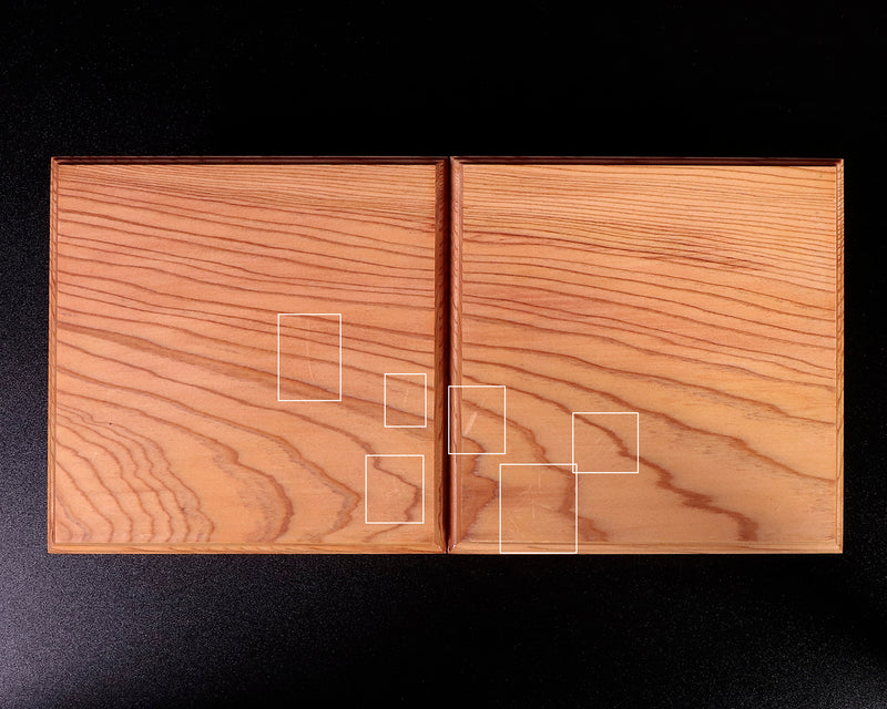 屋久杉製 駒台 卓上2.7～3.0寸盤用 飾り彫 1対 KMD-YS-307-03